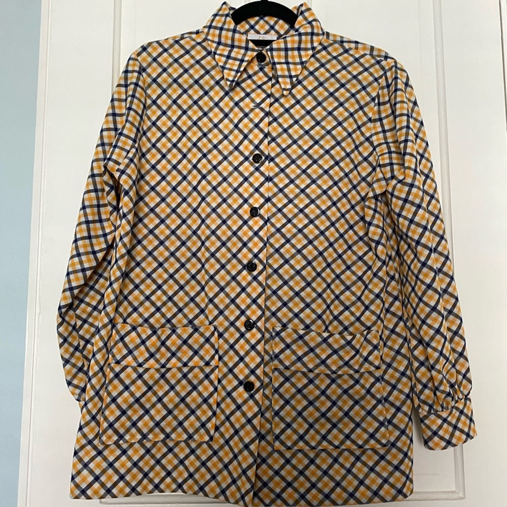 VINTAGE grandma core plaid shirt